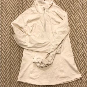 Lululemon cream quilted running pullover